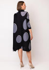Serafina Collection One Size Polka Dot Shirt Dress, Dark Navy