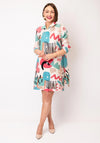 Serafina Collection One Size Abstract Shirt Dress, Multi Coloured