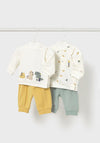 Mayoral Baby Boy Dino 4 Piece Set, Yellow