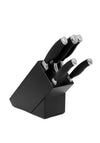 Newbridge 5 Piece Knife Block Set, Black