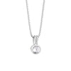 Newbridge CZ Drop Pendant Necklace, Silver