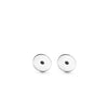 Newbridge Round Black Stone Cufflinks, Silver