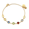 Newbridge Multi Colour Stone Bracelet, Gold