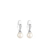 Newbridge Clip On Pearl Drop Earrings, Silver