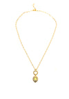 Newbridge Topaz Stone Locket Necklace, Gold