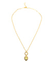 Newbridge Topaz Stone Locket Necklace, Gold