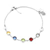 Newbridge Multi Colour Stone Bracelet, Silver