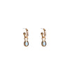 Newbridge Drop Earrings with Blue Stone, Gold