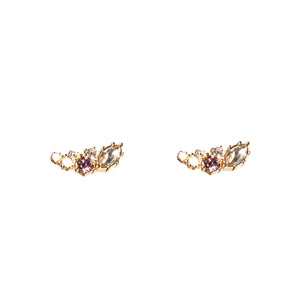 Newbridge Mixed Stone Earrings, Gold