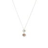 Newbridge Ti Amo Pendant with Peach Stone Necklace, Silver