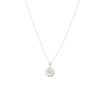 Newbridge Spiral Pendant with Clear Stone Necklace, Silver