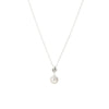Newbridge Pearl Pendant with Leaf Detail Necklace, Silver