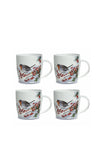 Newgrange Living Christmas Robin Mugs, Set of 4
