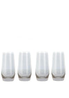 Newgrange Living Lustre Set of 4 Hi-Ball Glass Set, Grey