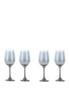 Newgrange Living Lustre Set of 4 Wine Glasses, Grey