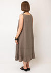 Nilmark Linen Graphic Print Smock Dress, Brown