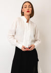 Nilmark Cropped Linen Blouse, White