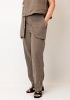Nilmark Linen Blend Pocket Detail Trousers, Brown