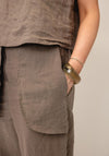 Nilmark Linen Blend Pocket Detail Trousers, Brown