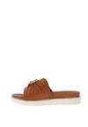 Redz Faux Leather Mule Sandals, Tan