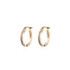 9 Carat Gold Collection CZ Slim Hoops, Gold
