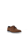 Ninty78 Boys Lace Dress Shoe, Brown