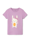 Name It Mini Girl Hilde Short Sleeve Tee, Smoky Grape