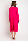 NOEN Round Neck Midi Jersey Dress, Fuchsia