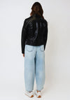 Noisy May Rollo Faux Leather Biker Jacket, Black