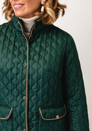 Normann Reversible Check Quilted Jacket, Green