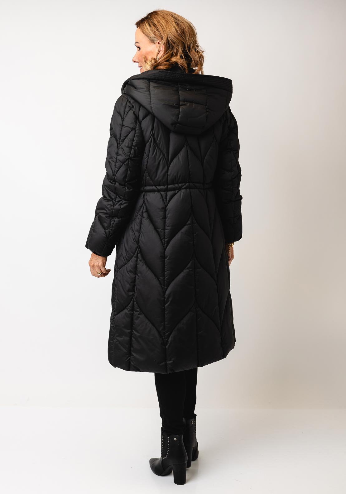 Normann Hooded Quilted Puffer Coat, Black