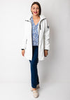 Normann Zipped Hooded Raincoat, White