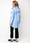 Normann Zipped Hooded Raincoat, Blue