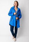 Normann Zipped Hooded Raincoat, Blue