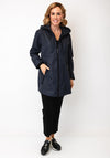 Normann Zipped Hooded Raincoat, Black