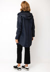 Normann Zipped Hooded Raincoat, Black