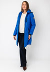 Normann Water Repellent Hooded Long Jacket, Blue