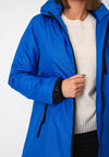 Normann Water Repellent Hooded Long Jacket, Blue