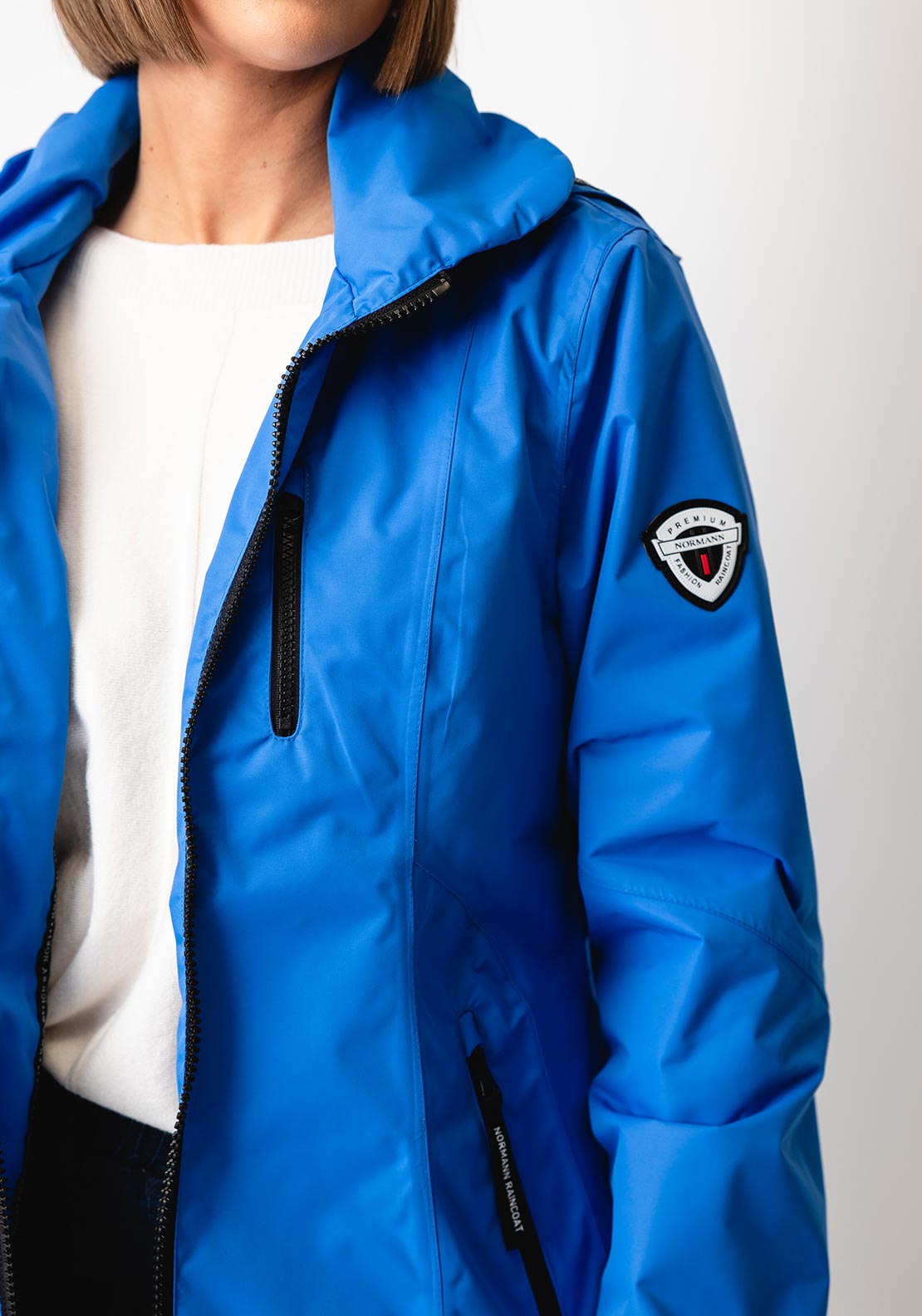 Normann Waterproof Hooded Coat, Blue
