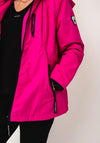 Normann Waterproof Hooded Jacket, Fuchsia Pink