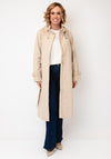 Normann Zipped Softshell Long Raincoat, Beige