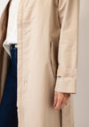 Normann Zipped Softshell Long Raincoat, Beige