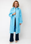 Normann Zipped Softshell Long Raincoat, Blue