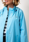 Normann Zipped Softshell Long Raincoat, Blue