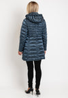 Normann High Shine Padded Coat, Navy