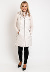 Normann Long Quilted Gilet Jacket, Cream