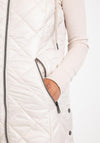 Normann Long Quilted Gilet Jacket, Cream