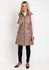 Normann Long Quilted Gilet Jacket, Taupe