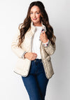 Normann Quilted Reversible Jacket, Beige Check