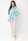 Normann Quilted Reversible Floral Waterproof Jacket, Blue